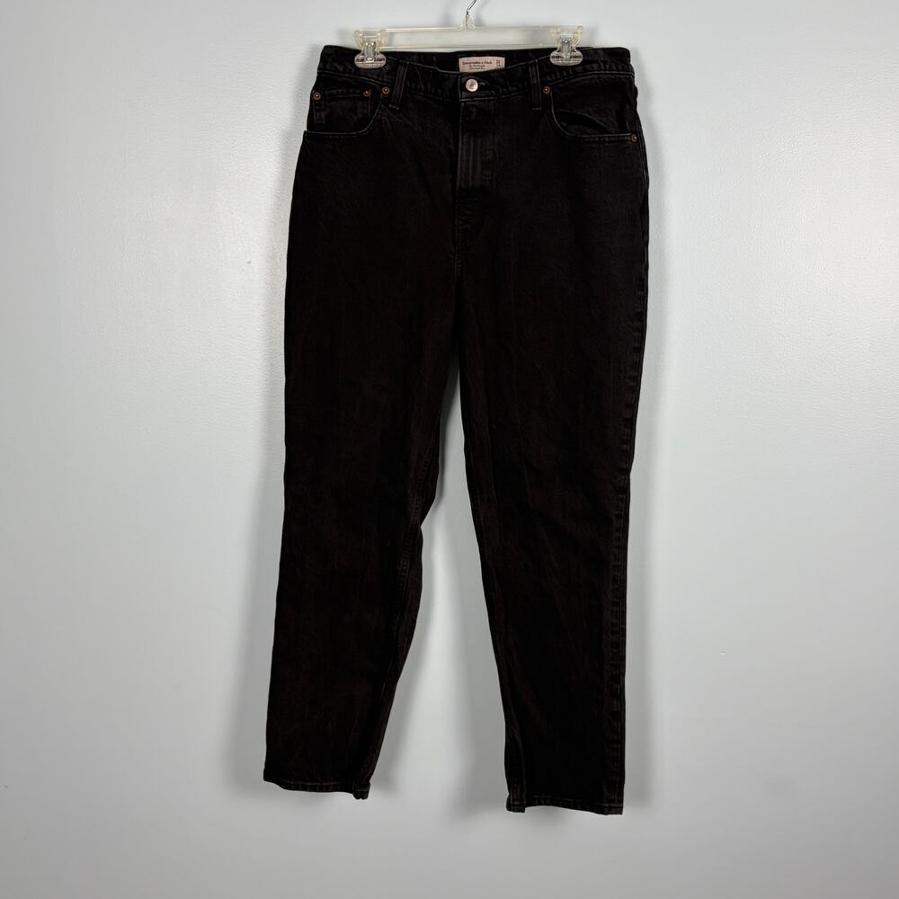 Y2K Abercrombie 90s Straight Ultra High Rise Black Straight Leg Jeans 32/14